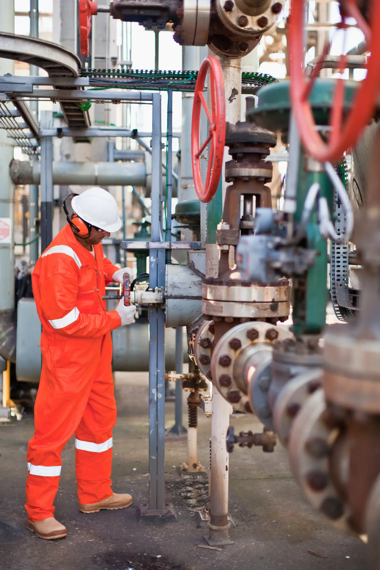 worker-adjusting-gauge-at-oil-refinery-2024-10-20-13-52-06-utc